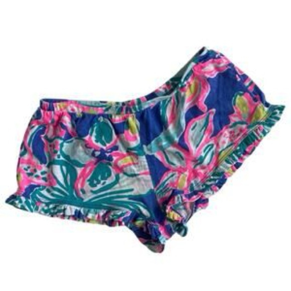 Lilly Pulitzer Girls Medium (6-7) Colorful Floral Print Shorts